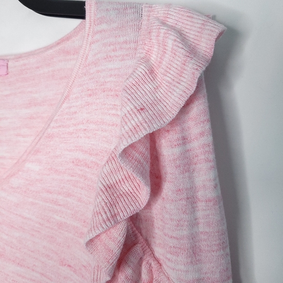LILLY PULITZER Fresca V-neck Ruffle Sleeve Sweater MEDIUM - Picture 6 of 11